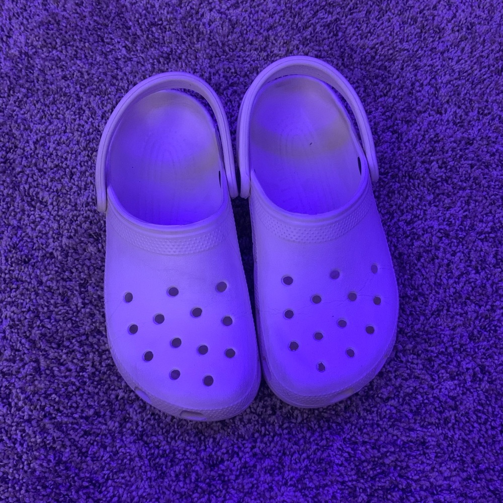 Women’s white crocs